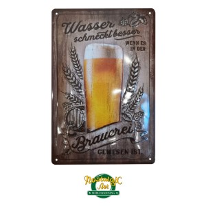 Metal Plate - Brauerei Beer